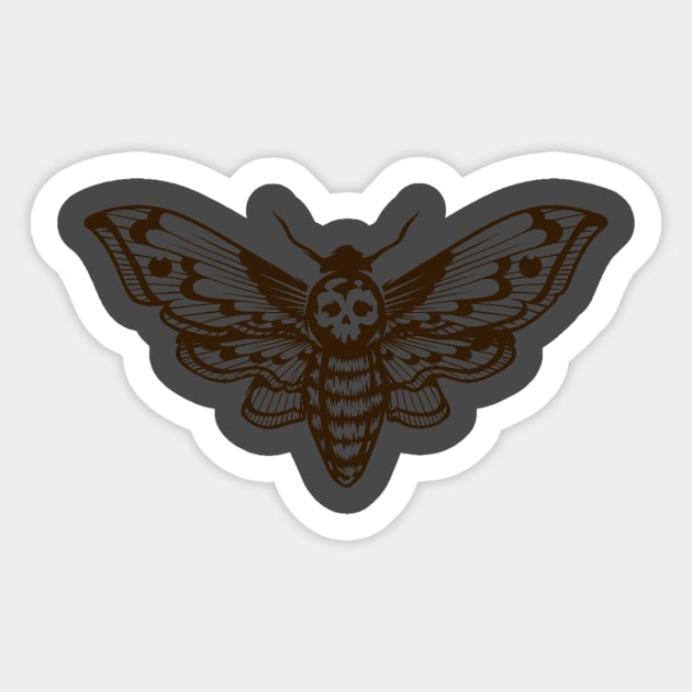 Death's-Head Hawkmoth Sticker by MindsparkCreative